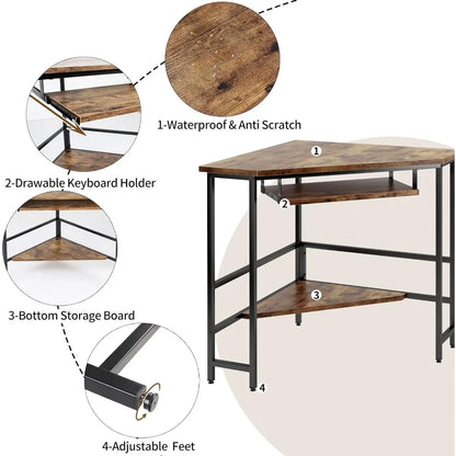 Corner Computer Desk Dressing Table Dresser Writing Workstation Simplest Gaming Desk Home Office Small Spacefreight Free Bedroom