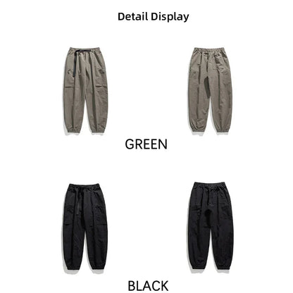 TFETTERS Autumn Men Cargo Pants 2024 Multi Pocket Waterproof Solid Color Casual Pants 100% Nylon Outdoors Tourism Men Clothes