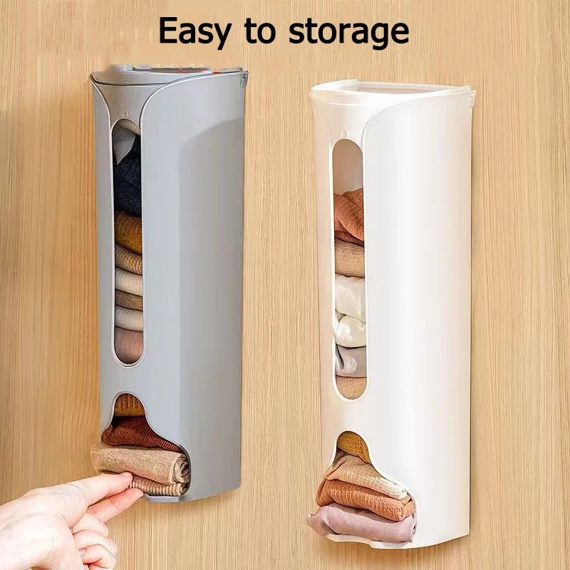 Wall-Mounted Underwear Storage Box Closet Panties Socks Organizer no need punch Home Garbage Bag Dispenser Boxes For living room