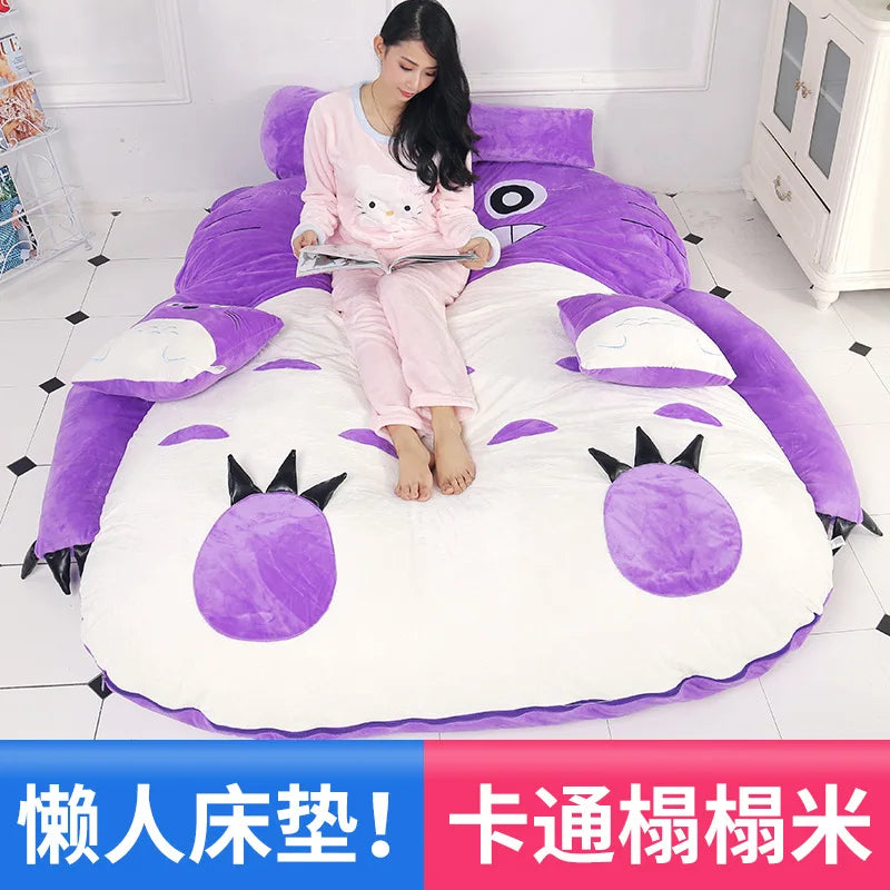 Lazy Mattress Single Cartoon Comfortable Mats Lovely Creative Small Bedroom Sofa Bed Chair Suitable For Both Children And Adult