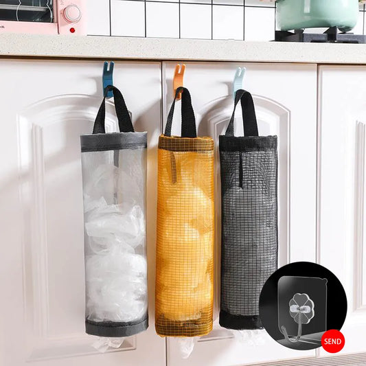 Garbage Bag Storage Kitchen Garbage Organizer Plastic Bag Holder Organizing Hanging Garbage Collection Storage Bag