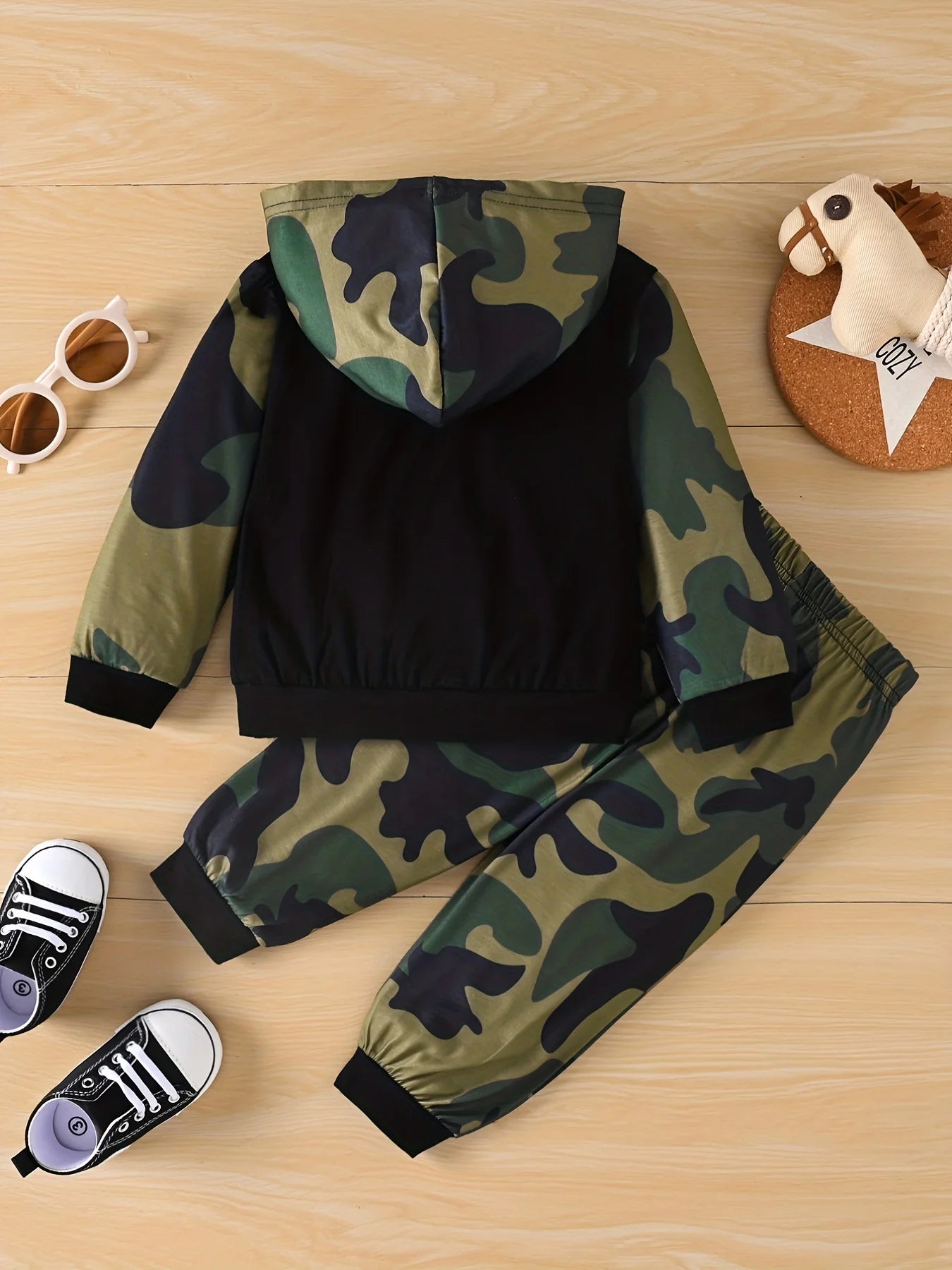 Newborn Toddler clothing Fashion camouflage cotton hoodie and sweatpants for baby boys and girls 2PCS set