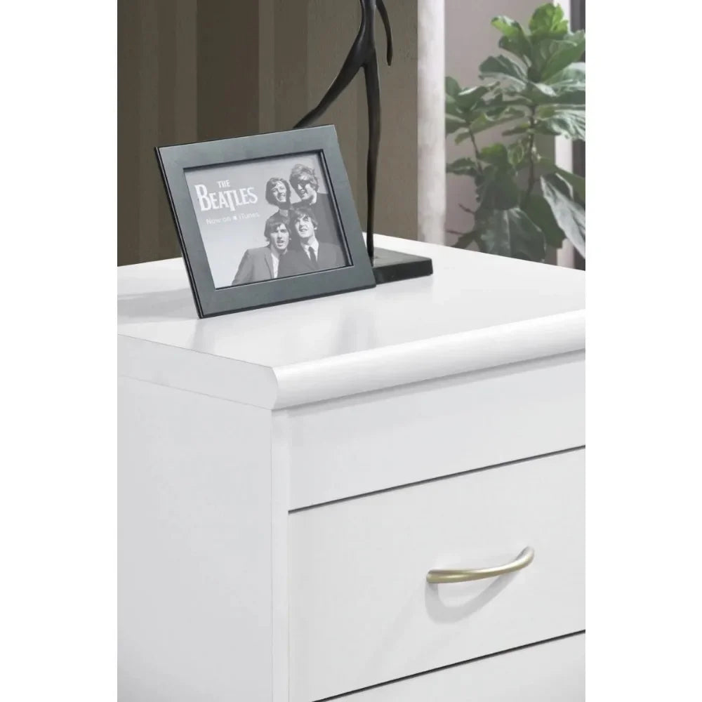 2-Drawer Nightstand White Nightstands for Bedroom Chest of Drawers for Bedroom Bed Side Table Furniture Bedroom Small Cabinet