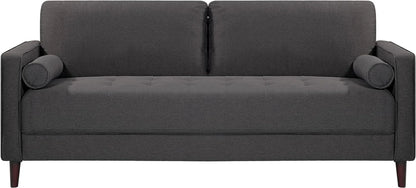 Lifestyle Solutions Lexington Sofa, 75.6" W X 31.1" D X 33.5" H, Heather Grey Minimalist Sofa  Furniture Living Room