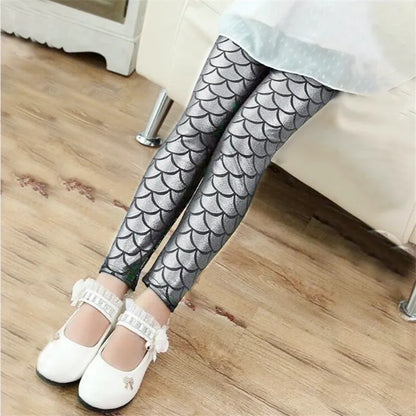 Clothing For Girls Leggings Spring Summer Colorful Fish Scales Pants Kids Girls Tights Pant Baby Slim Leggings Kids clothes