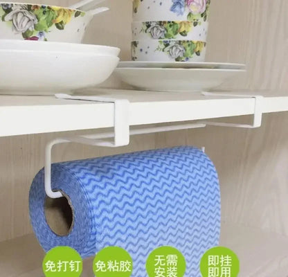 Multifunctional Kitchen Storage Tools White Black Toilet Shelf Paper Roll Rack Home Organizer Tissue Hanger 2024