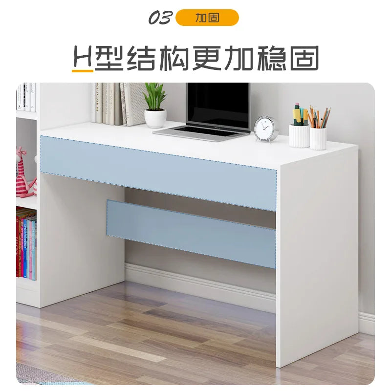 Computer Desk Bedroom with Bookcase Home Simple Renting One-in-one Bookcase Combination Bedroom Student Desk Desktop Furniture