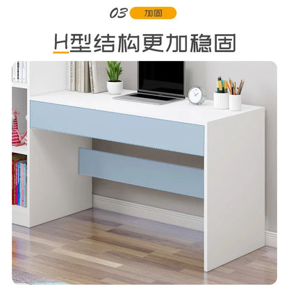 Computer Desk Bedroom with Bookcase Home Simple Renting One-in-one Bookcase Combination Bedroom Student Desk Desktop Furniture