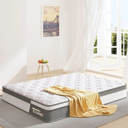 Full Size Mattress, 10 Inch Memory Foam Mattress Bed in a Box, Hybrid Mattress Full Size for Pressure Relief & Supportive