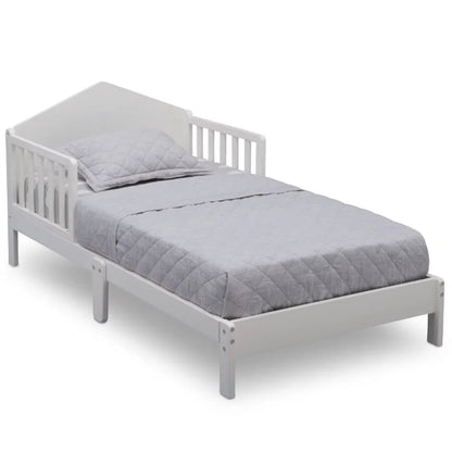 Delta Children Homestead Toddler Bed, Greenguard Gold Certified, Gray 55.25"L X 30"D X 24.5"H Furniture Bedroom for Kids