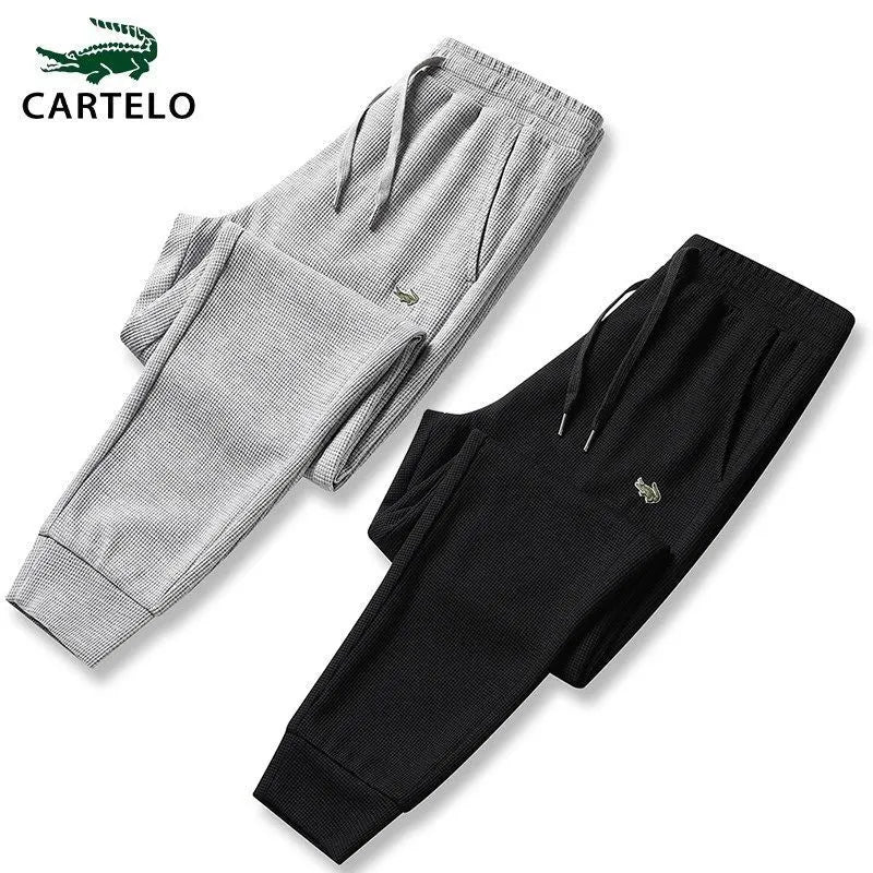 CARTELO High Quality Mens Winter Warm  Thicken  Waffle Fleece Pants Summer Fashion Casual Sweatpants Male Trousers Jogger Pants