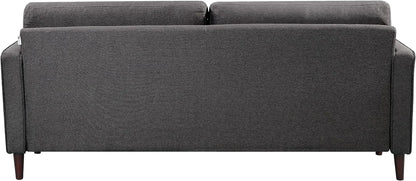 Lifestyle Solutions Lexington Sofa, 75.6" W X 31.1" D X 33.5" H, Heather Grey Minimalist Sofa  Furniture Living Room