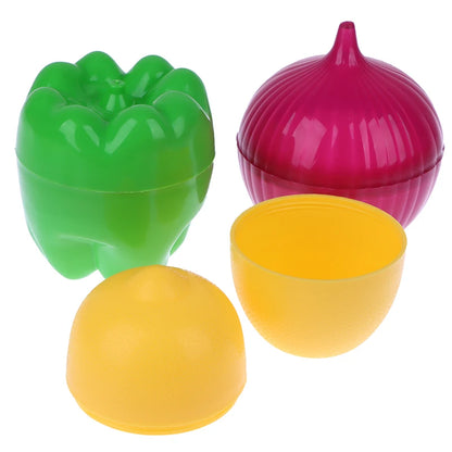 Onion Green Pepper Garlic Shaped Food Containers Lemon Fruits Fresh Box Plastic Vegetable Fresh-keeping Box Refrigerator Storage