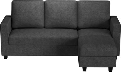 Convertible Sectional Sofa Couch, L-Shaped Couch with Reversible Chaise, Modern Linen Fabric Couches for Living Room