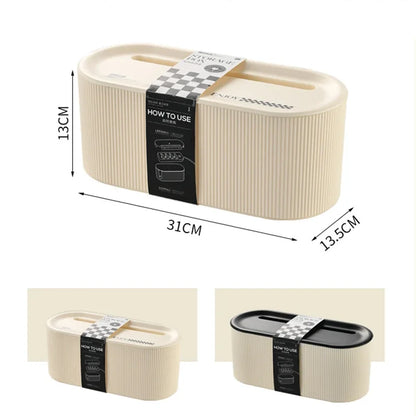 Living Room Storage Box Power Cord Plug Board Storage Box Bedroom Charging Data Cable Power Socket Sorting Cable Box