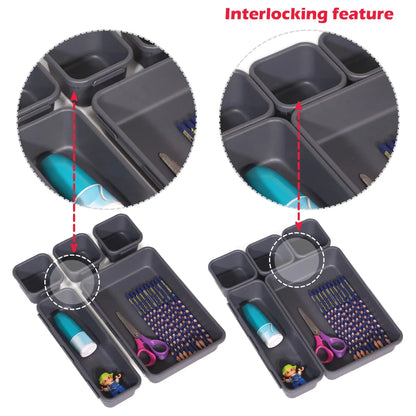 13/26PCs Drawer Organizers Separator for Home Office Desk Stationery Storage Box Kitchen Bathroom Women Makeup Organizer Boxes