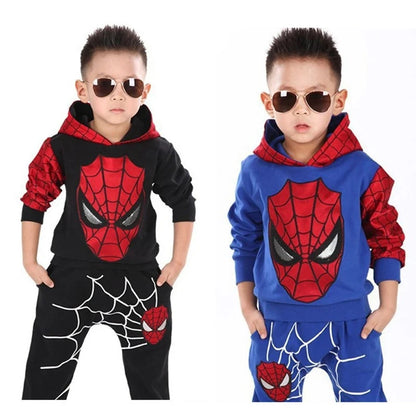 Children Spiderman Clothing Sets Baby Boys Hoodies Sweatshirt+Pants 2Pcs Tracksuits Clothes Children Festival Cosplay Costume