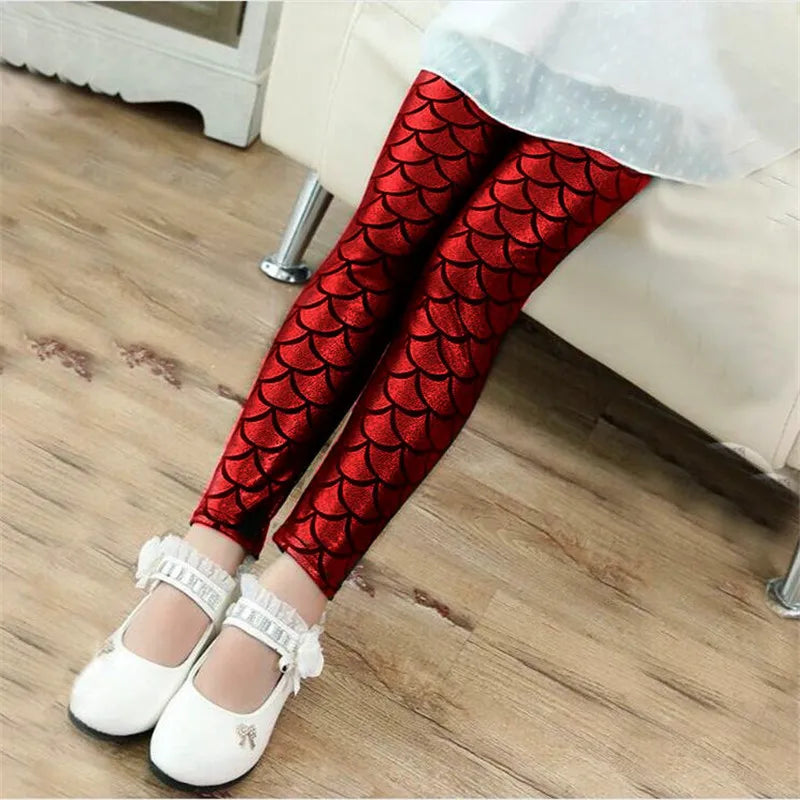 Clothing For Girls Leggings Spring Summer Colorful Fish Scales Pants Kids Girls Tights Pant Baby Slim Leggings Kids clothes