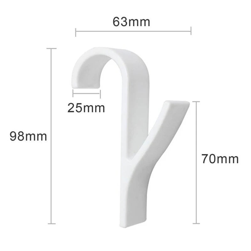 1/2/4/6Pcs White Heating HooksHeated Towel Radiator Hooks Bathroom Transparent Hook Home Storage Clothes Coat Scarf Towel Hooks