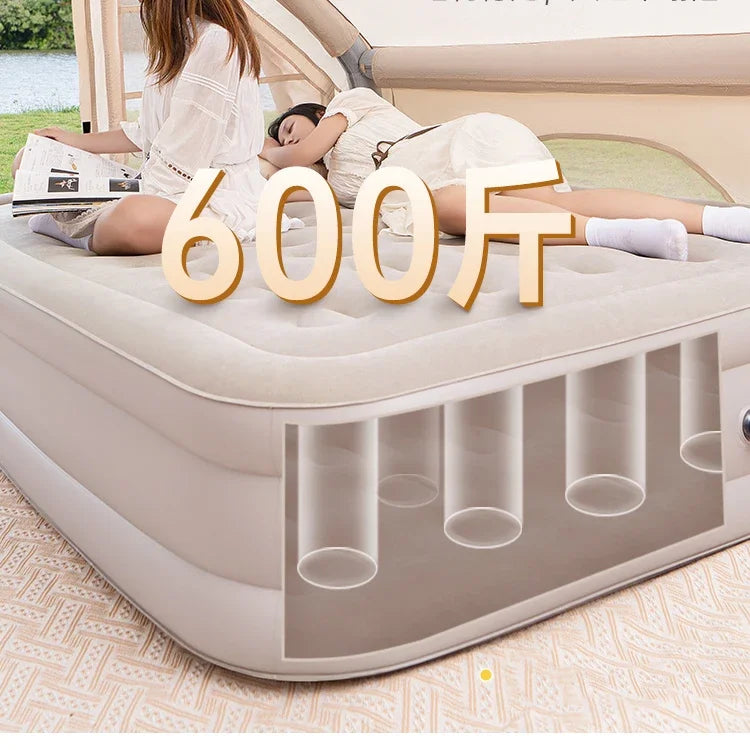 Floor Queen Mattress Bedroom Built In Pump Self Inflating Double Mattress Sleep Trifold Colchon Individual Portable Furniture