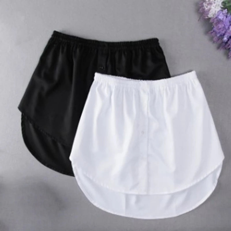 Detachable Underskirt Women Fake Shirt Irregular Skirt Tail Blouse Hem Cotton Extender Fake Hem Mini Skirt Fake Hem 6 Sizes