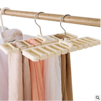 Tie Belt Hanger Wardrobe Closet Belts Scarf Hanging Organizer Rotating 10 Card Slots Storage Holder Rack Hook Bedroom Home Items