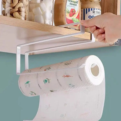 Paper Roll Holder Towel Rack Hanging Shelf Bathroom Storage Toilet Rack Home Kitchen Tissue Accessoriy Wall Stand Hanger Kitchen