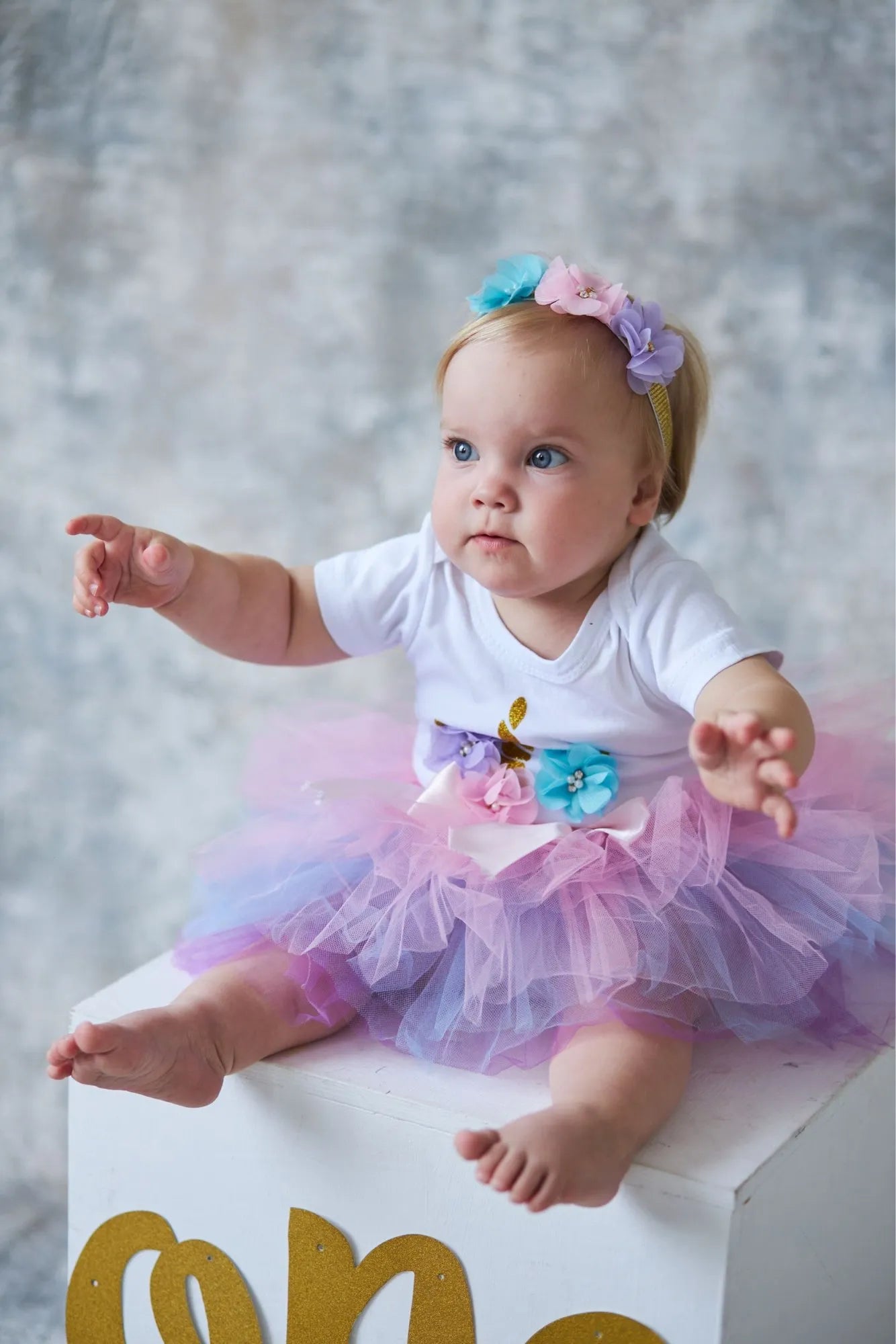 Unicorn Baby1st Birthday Outfits Girl Summer Clothes Toddler Kids Ballet Skirt with Headband Cotton Romper Infant Clothing Suits