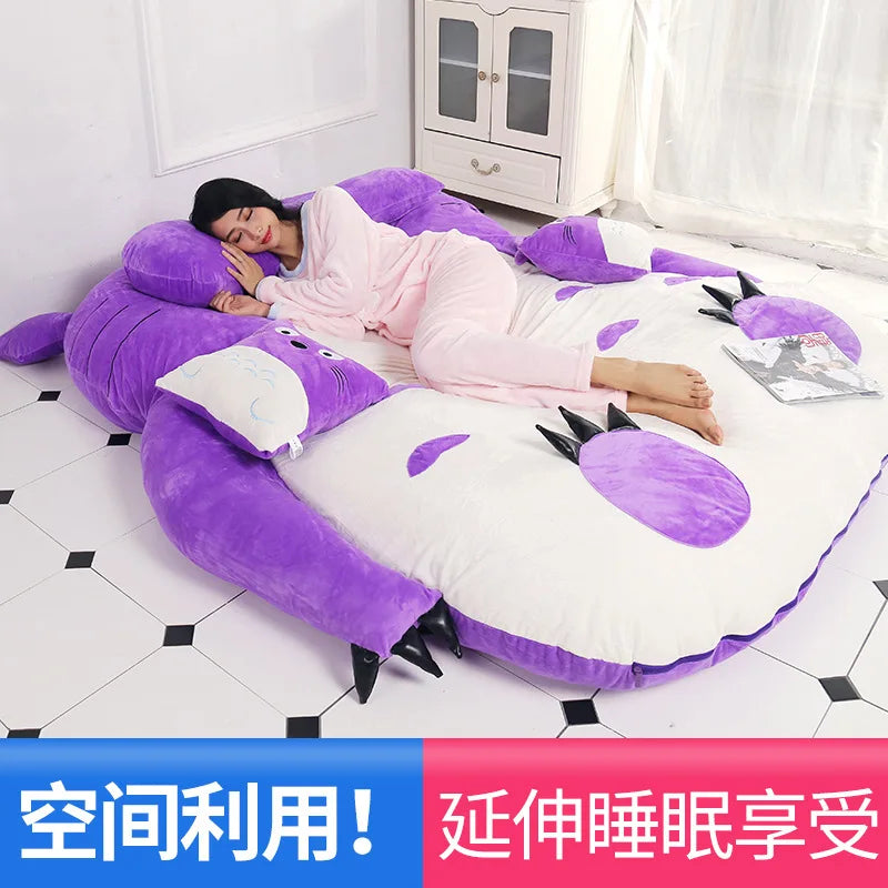 Lazy Mattress Single Cartoon Comfortable Mats Lovely Creative Small Bedroom Sofa Bed Chair Suitable For Both Children And Adult