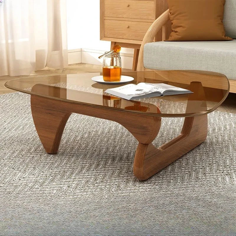 Transparent Tempered Glass Coffee Table Modern Coffee Tables For Small Apartment Living Room Center Table Wood Center Table