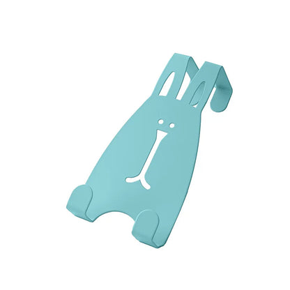 Cartoon Rabbit Door Back Hook Punch free Cupboard Rear Hanger Bedroom Kitchen Wardrobe Wall Hanger Home Storage Shelf Coat Hook