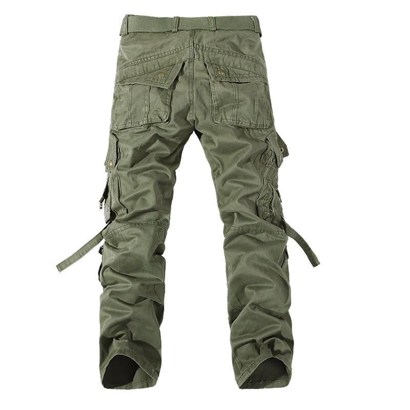 Fashion Military Cargo Pants Men Loose Baggy Tactical Trousers Oustdoor Casual Cotton Cargo Pants Men Multi Pockets Big size