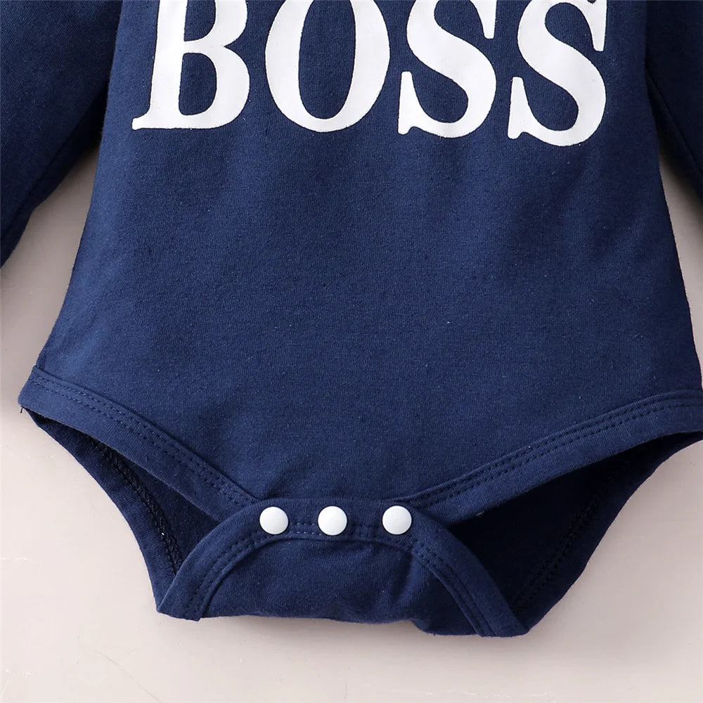 Spring&Autumn 0-24 Months Newborn Baby Boy 2PCS Clothes Set Long Sleeve Hoodie Jumpsuit Pants Toddler Boy Outfit Baby Costume