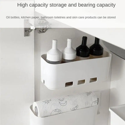 White Drawer Type Cabinet Shelf Seam-free Pull-out Storage Storage Box Multi-function Retractable Kitchen Cabinet Pp