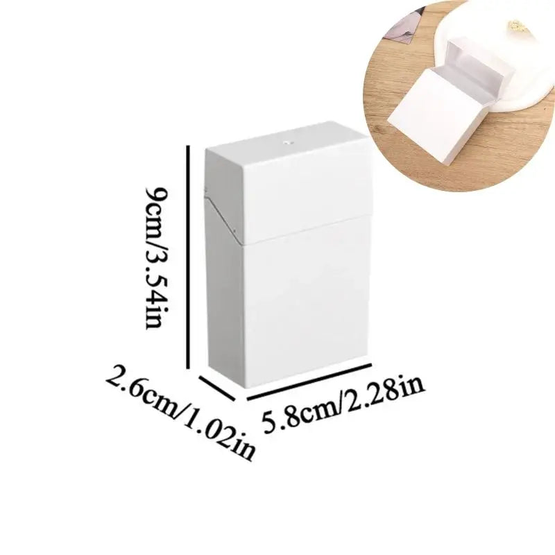 Flip Lid Desktop Storage Box White Mini Idol Photo Card Orangizer Small Stationery Pill Boxes Container Rawer Sorting Organizer