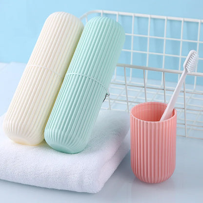 Portable Toothbrush Storage Case Toothpaste Holder Box Organizer Household Storage Cup for Outdoor Travel Bathroom Accessories