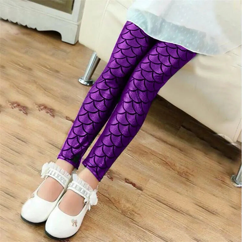 Clothing For Girls Leggings Spring Summer Colorful Fish Scales Pants Kids Girls Tights Pant Baby Slim Leggings Kids clothes