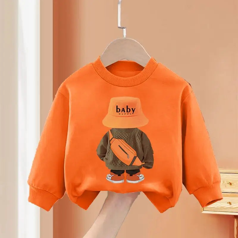 Korean Kids Set Autumn Children Clothes Cotton Sweater+Sports Pants Suit Girl Boy Fashion Pullover Tops Outfits Baby Sweatshirt