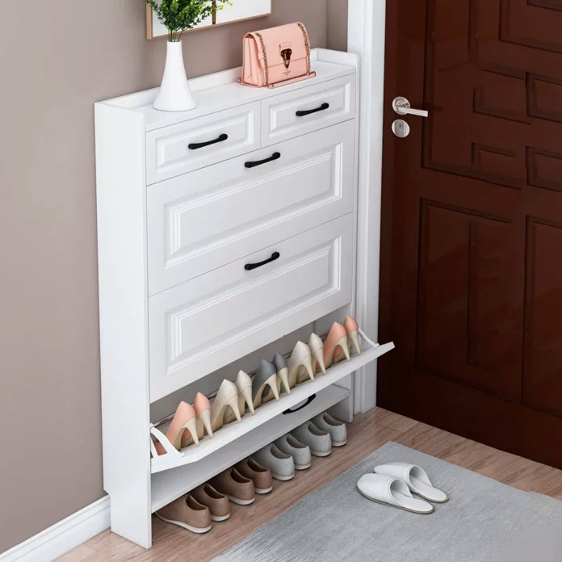 Organizers Thin Shoe Cabinet Hallway Closet Modern Wooden Auvent Shoe Rack Display Zapateros Organizadores Hotel Furniture