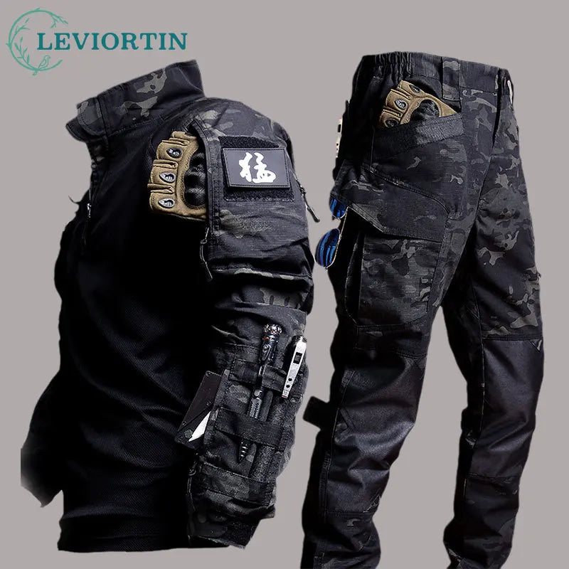 Men's Tactical Frog Suit Airsoft Outdoor Clothes Military Paintball SWAT Assault Shirts Special Forces Uniform Pants for Men