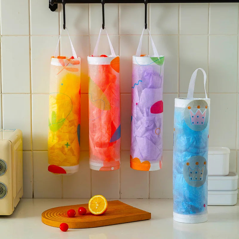 Kitchen Organizer Garbage Bag Storage Bag Kitchen Accessories Plastic Bag Hanging Garbage Collection Storage Bag