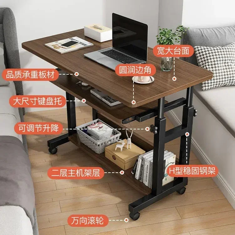 Lift Computer Desk Bedroom Removable Bedside Sofa Side Table Home Desk Student Laptop Dormitory Table