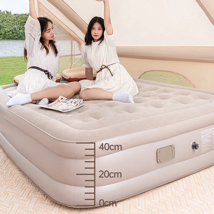 Floor Queen Mattress Bedroom Built In Pump Self Inflating Double Mattress Sleep Trifold Colchon Individual Portable Furniture