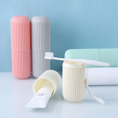 Portable Toothbrush Storage Case Toothpaste Holder Box Organizer Household Storage Cup for Outdoor Travel Bathroom Accessories