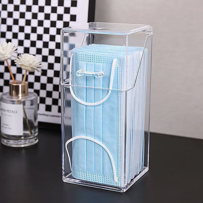 Transparent mask storage box Household living room storage box mask box Dispenser Case Organizer